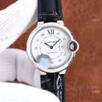 Swiss Quality Cartier Ballon Bleu Citizen 33mm Silver Diamond watch